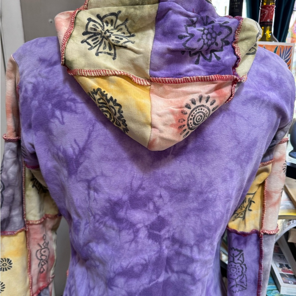 Multi-colored Patchwork Zip-Up Jacket - Picture 7 of 9